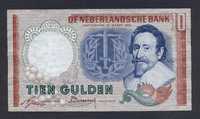 Banknot Holandia 10 Guldenów z 1953 r rzadki ładny stan