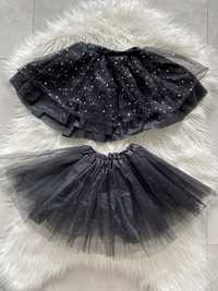 Dwie czarne spódniczki tiulowe gwiazdki