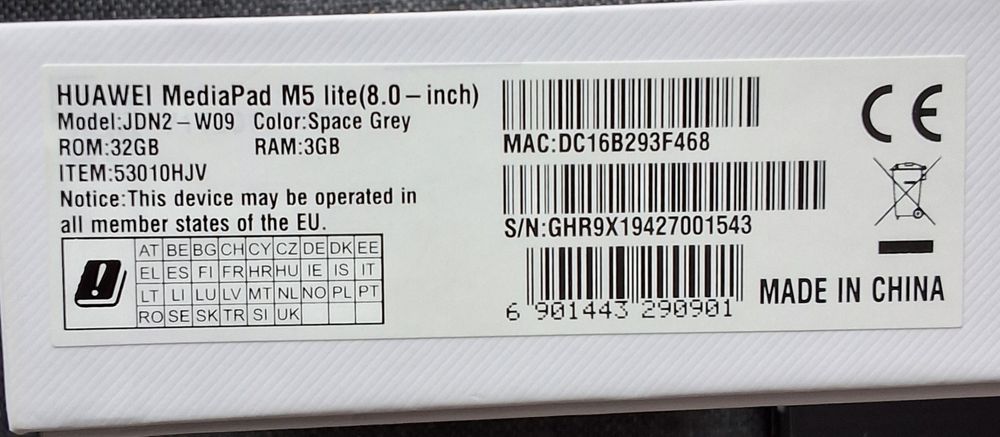 Tablet Huawei MediaPad M5 literą 8.0