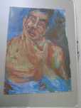 pintura óleo sobre cartão