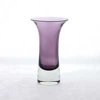 Wazon szklany fioletowy bakłażanowy PRL vintage New LOOK