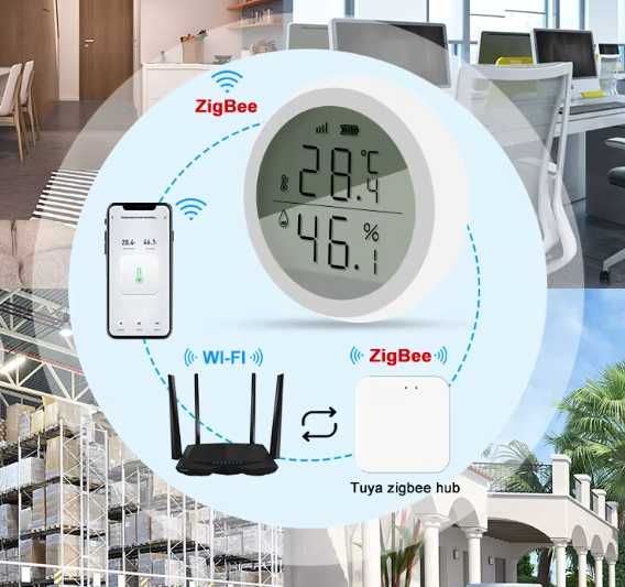 Czujnik temperatury i wilgotności Zigbee