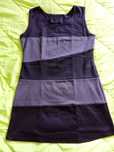 Vestido curto preto e cinzento