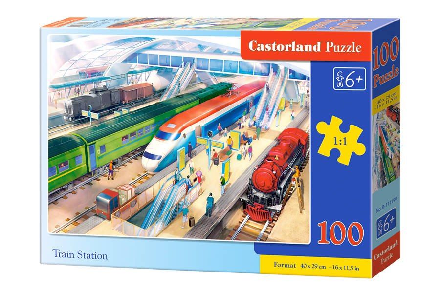Puzzle dla dzieci bajkowe bajki  100 el. Train Station