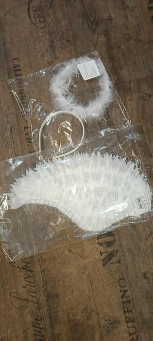 Skrzydła i opaska dla aniołka na jasełka nowe