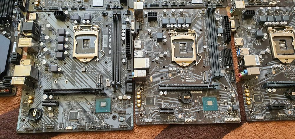 Zestaw 8 płyt głównych uszkodzonych B450 A520M B650M Gigabyte ASRock