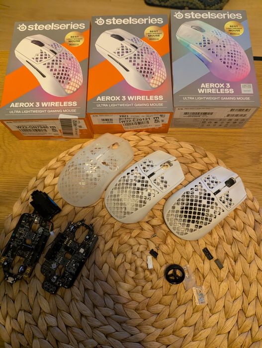 3x myszka Aerox 3 wireless uszkodzone
