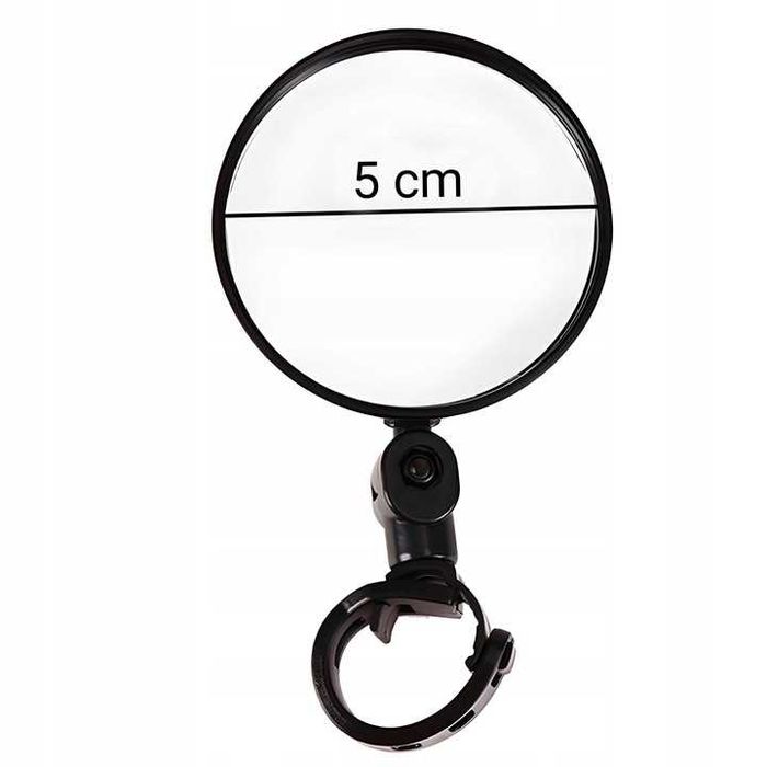 Lusterko Rowerowe Do Roweru Na Kierownicę Wypukłe Średnica 5 Cm 360