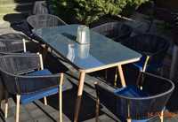 zestaw ogrodowy 6+1 technoratan obiadowy stół krzesła