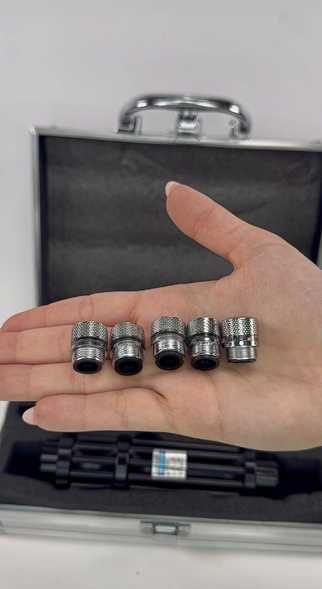 лазерна указка кейс окуляри потужний промінь синій прожигаюч лазер луч