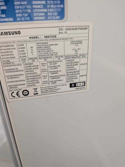 Lodówka Samsung RS7528THCSL Side by Side Srebrna NO FROST | Gwarancja