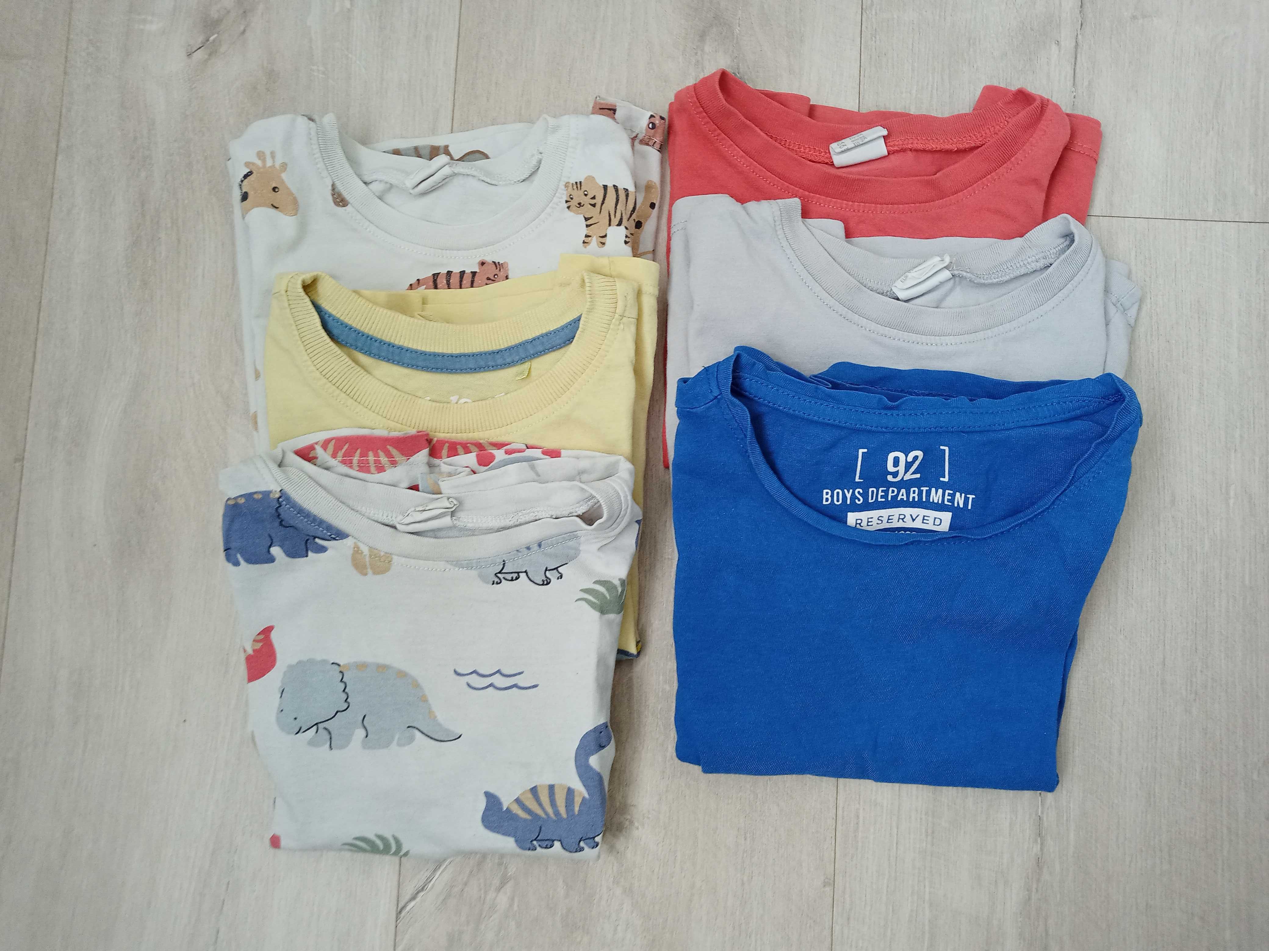 Zestaw 6 t-shirtów w rozmiarze 92 h&m, Reserved, 5*10*15