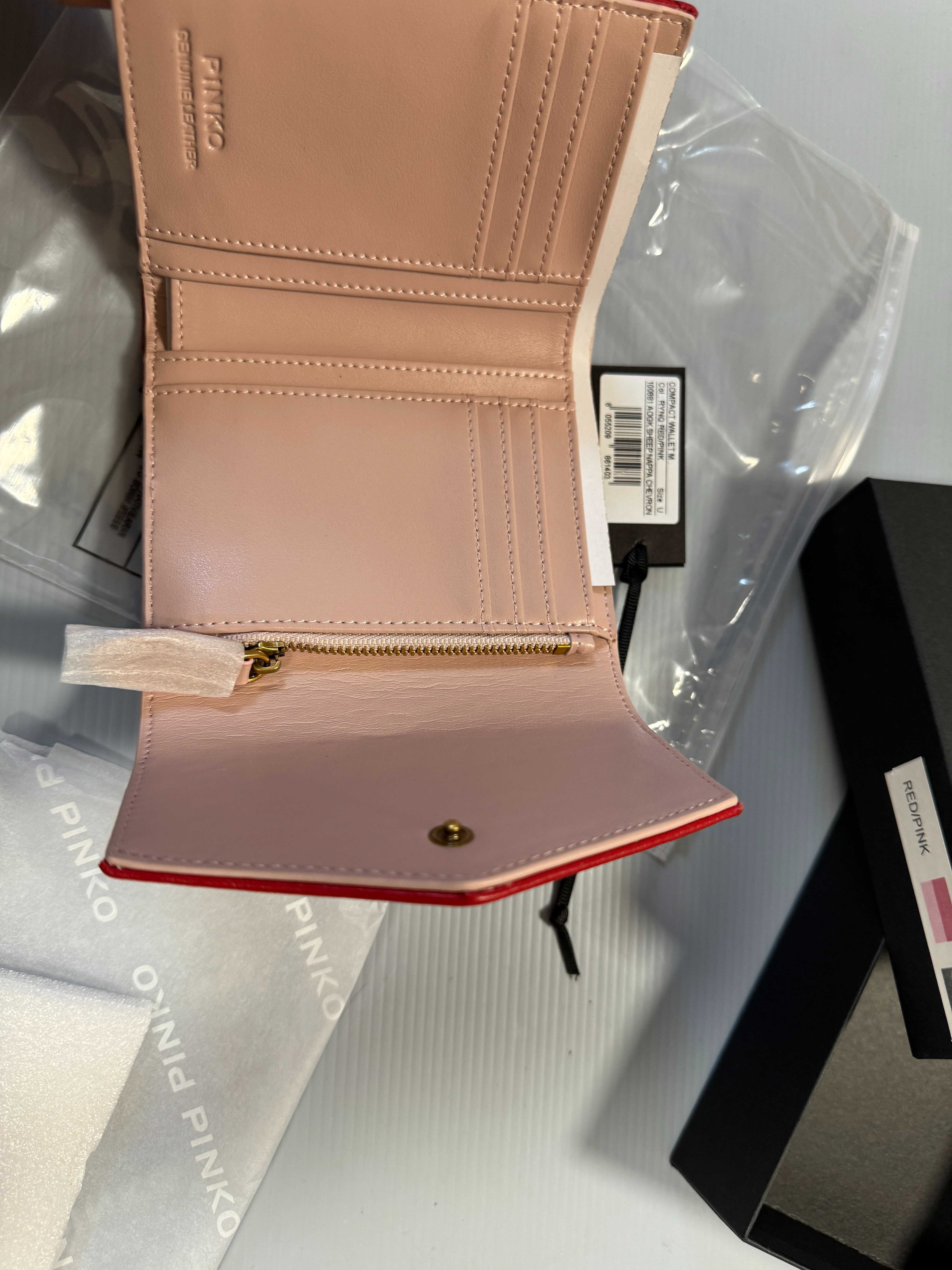 Portfel Pinko Compact Wallet czerwony,new