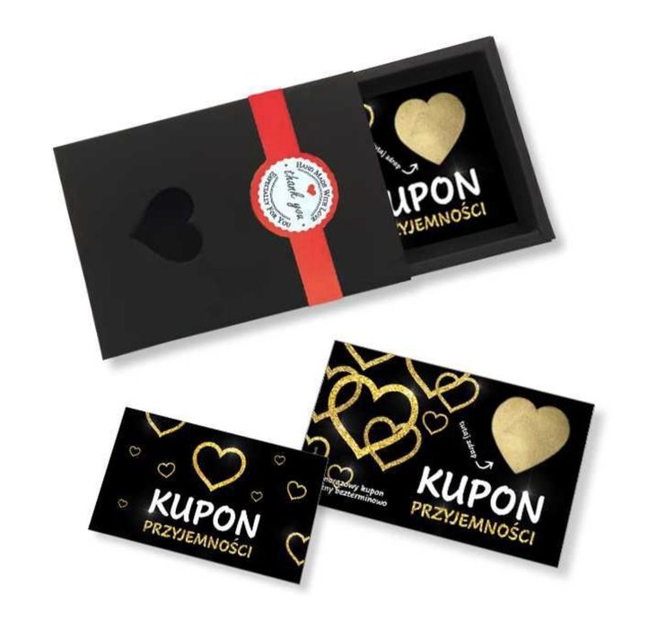 KUPONY ZDRAPKI Dzień Kobiet Prezent dla niej niego VOUCHER 10x