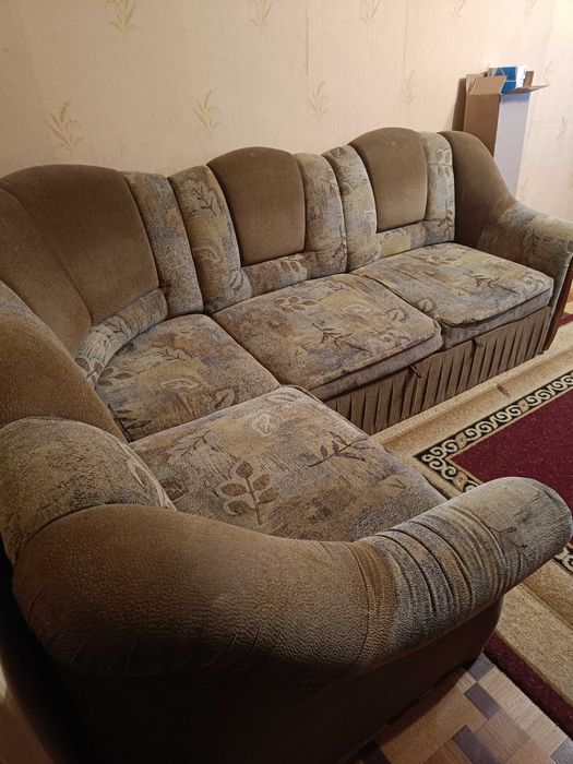 диван кутовий, з 3-х частин, розкланий