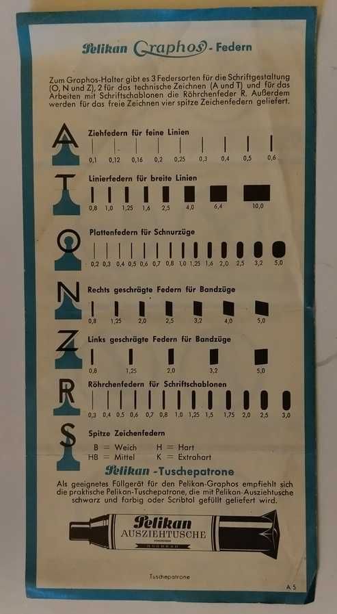 Bogaty zestaw do kaligrafii /kreślarski Pelikan Graphos 64 elem.