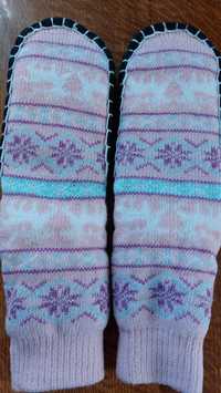 Тёплые зимние носки тапочки