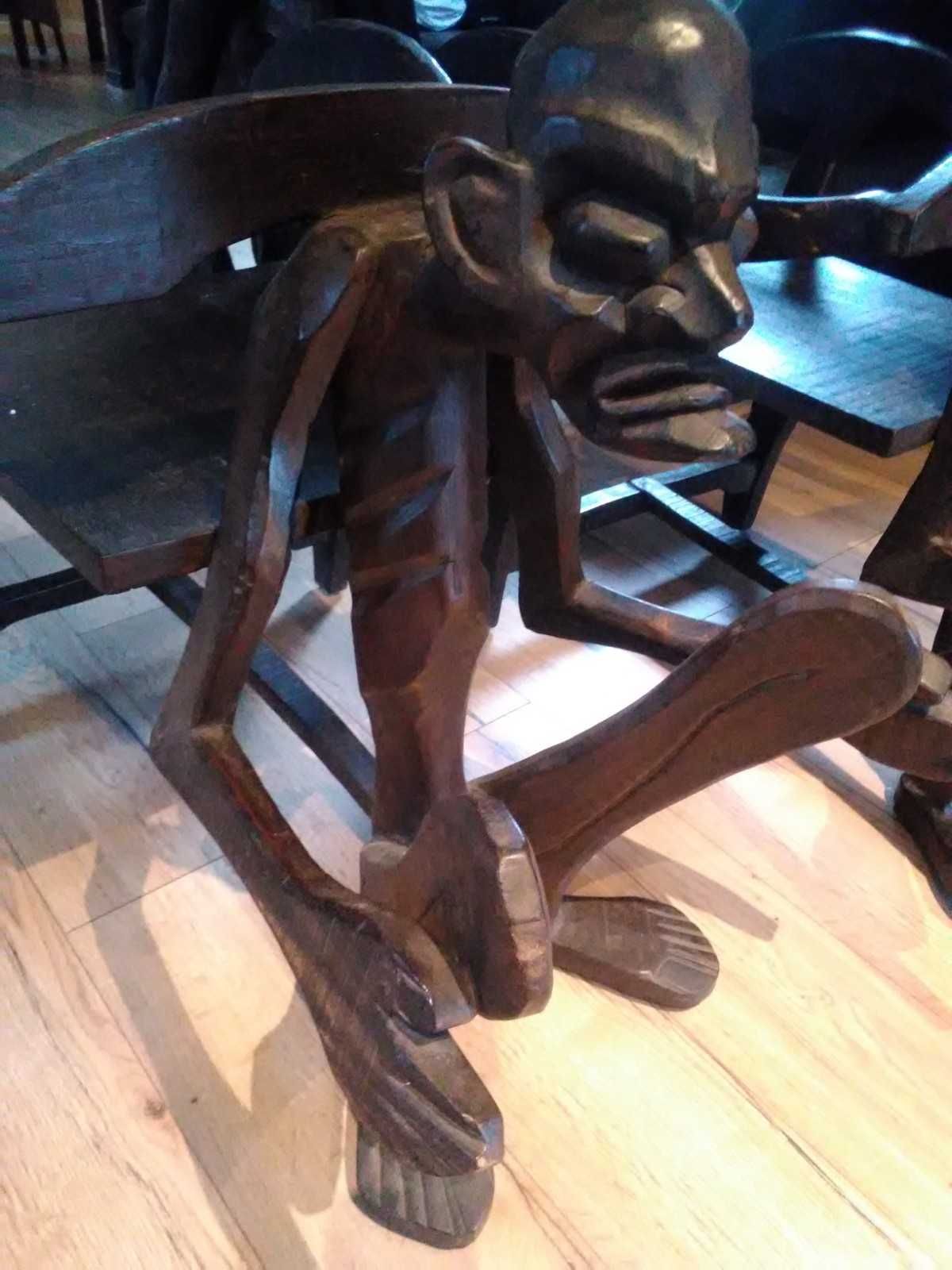 Stół Stolik kawowy drewniany Indonezja + krzesła