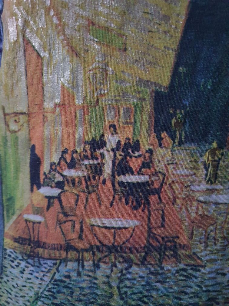 Artystyczna koszulka z obrazem Van Gogha Cafe Terrace at Night