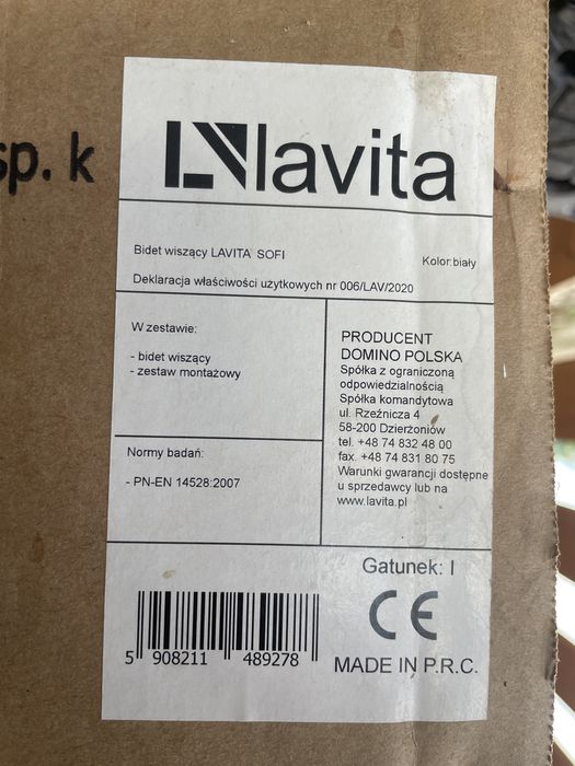 Bidet wiszący (NOWY) Lavita Sofi