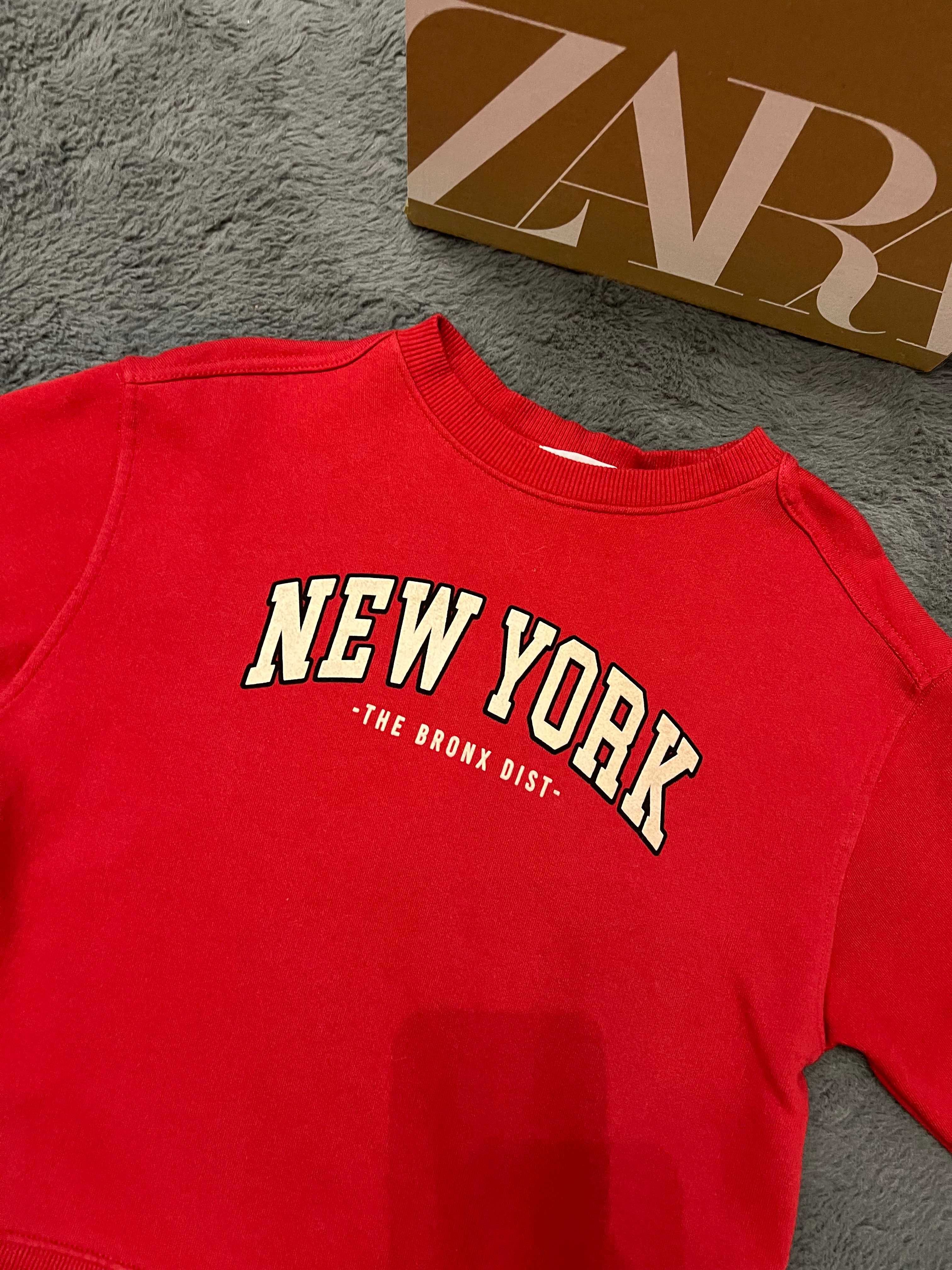Czerwona bluza NY Zara 140 10 lat