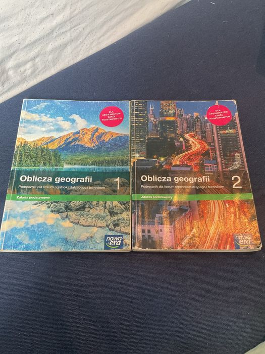 Zestaw podreczników oblicza geografi 1 i oblicza geografi 2 nowa era
