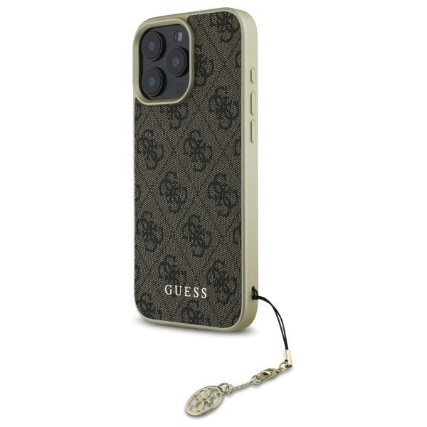 Etui Guess do iPhone 16 Pro Max Hardcase Charms Brown