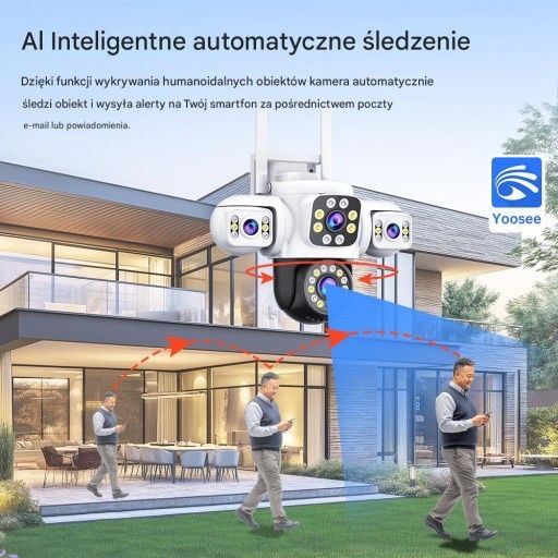 Kamera IP obrotowa 12MP WIFI 3 OBIEKTYWY