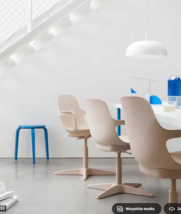 ODGER krzesło krzesła biurowe obrotowe IKEA, 4 sztuki