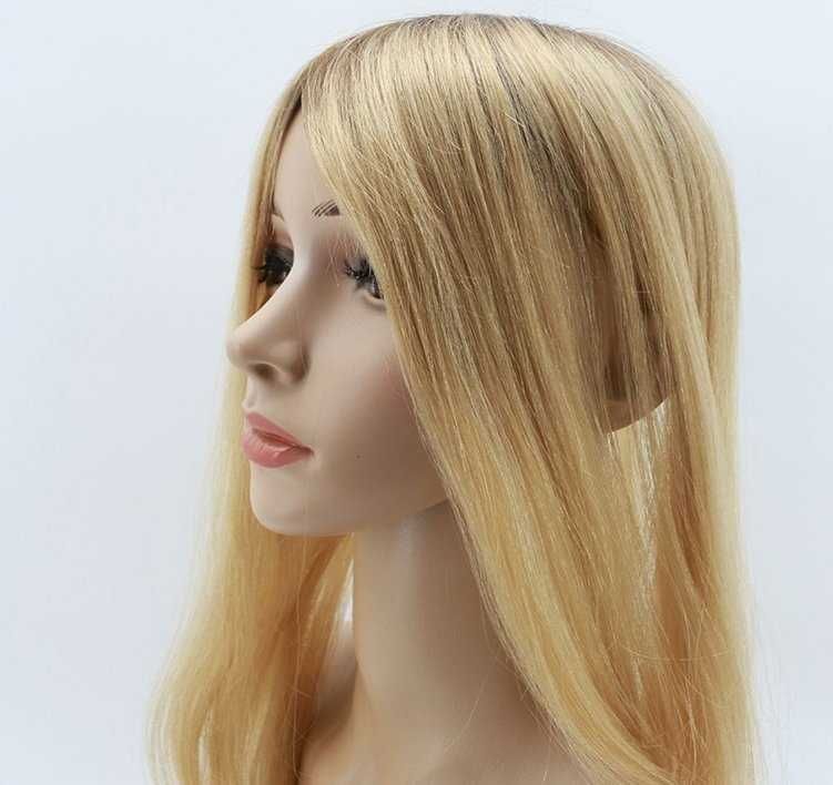 Damski blond System mono, włosy naturalne LT105