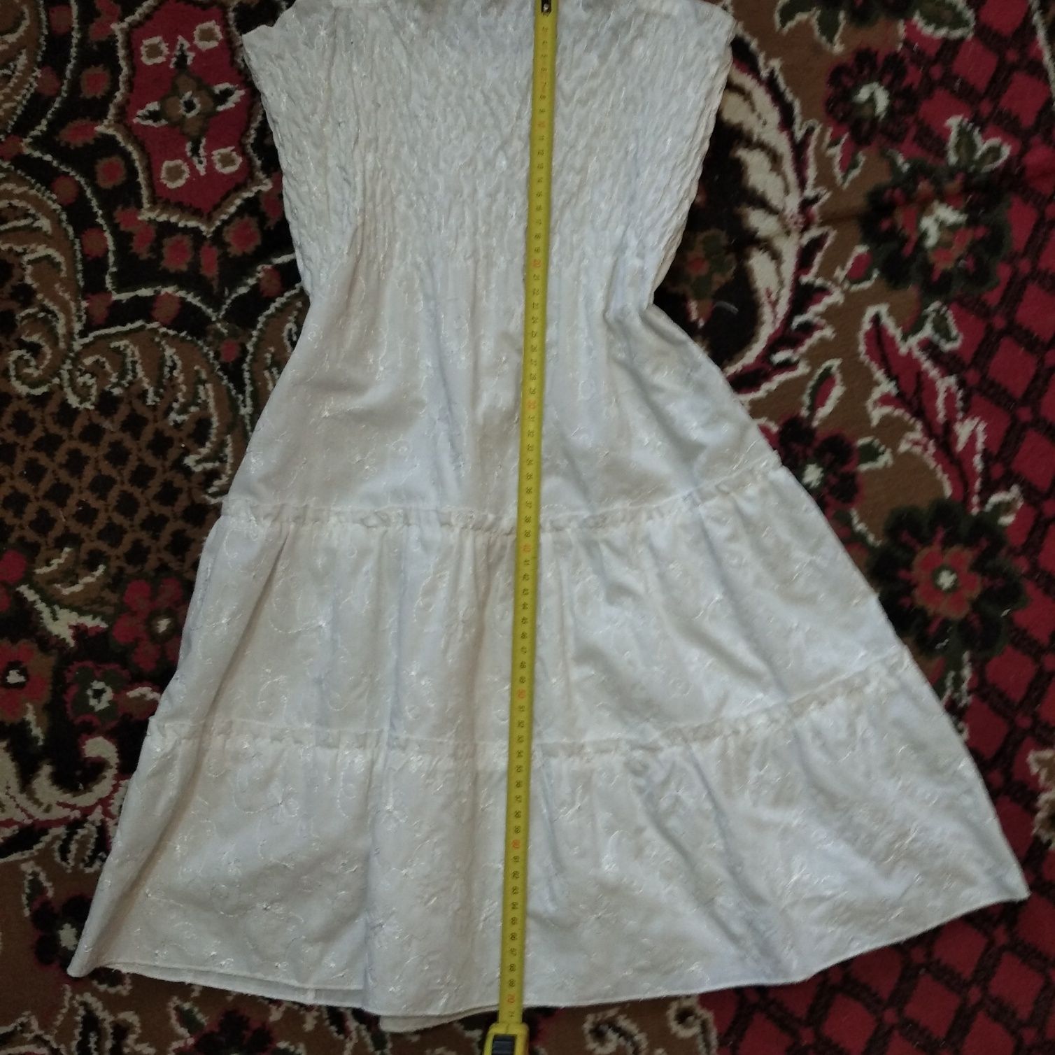 Платье сарафан белое на 6-8лет