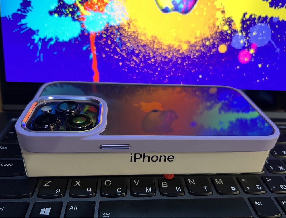 Чехол на IPhone 14 Pro Max фиолетовый /14 plus purple, топ качество