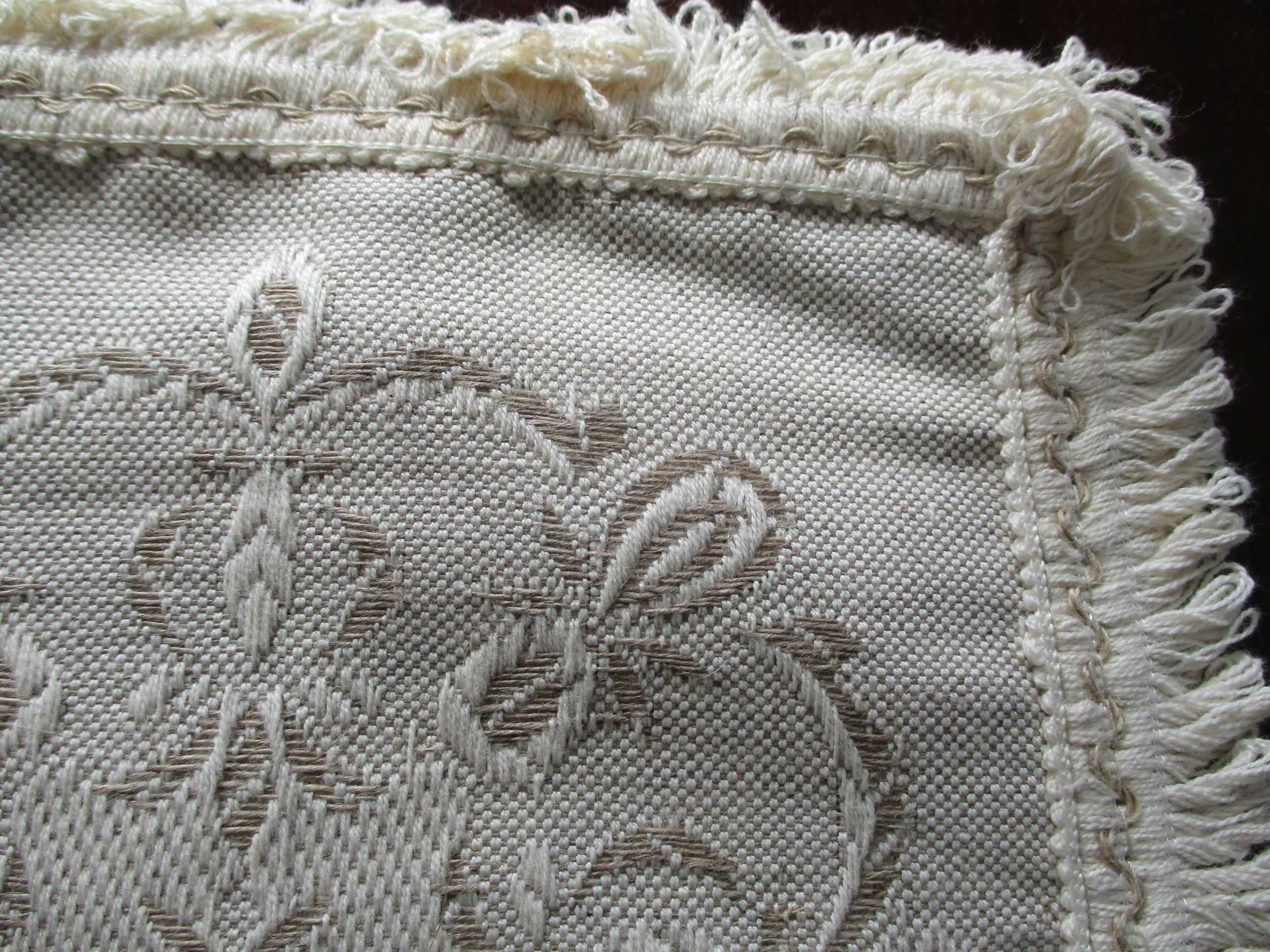 Conjunto de 9 Individuais de Mesa algodão/linho creme NOVOS 42 x 42 cm