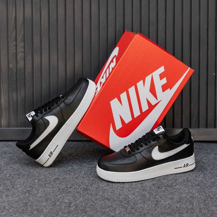 Кросівки Nike Air Force 1 Black-White premium