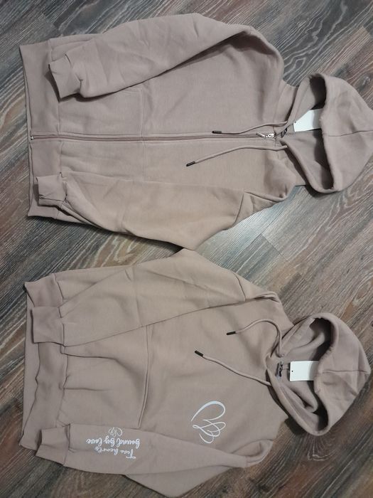 Худі трьохнитка на флісі,Туреччина,бєж,С-М