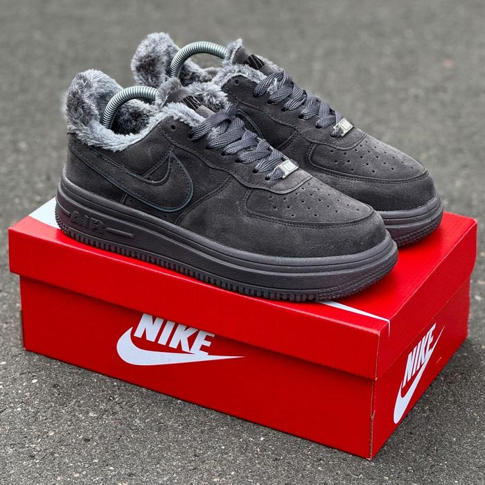 ТОП‼️ Чоловічі кросівки Nike air force, зимні , замшеві, стильні