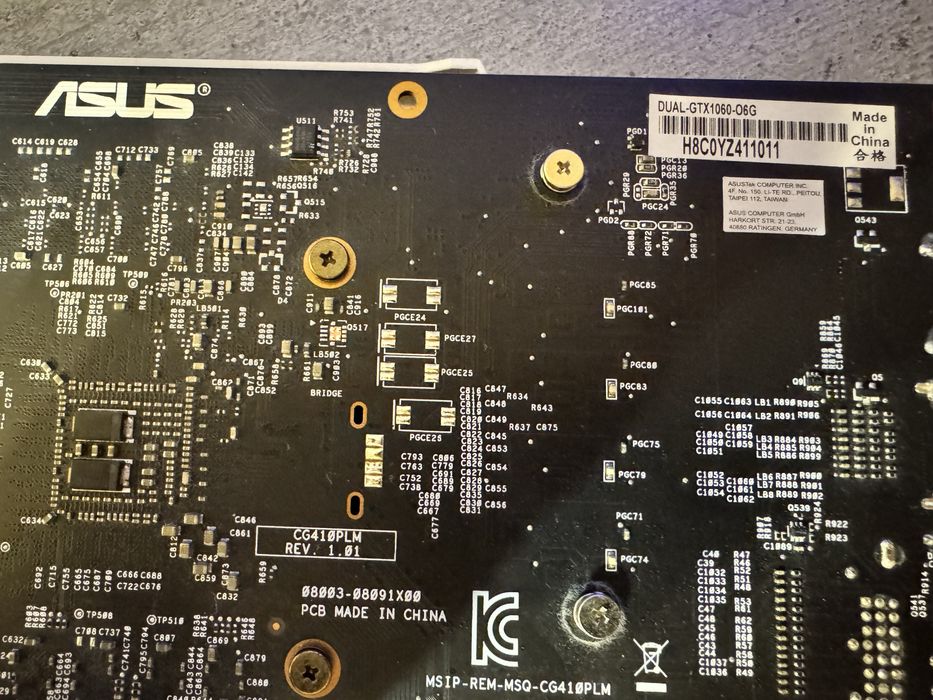 Asus gtx1060 відеокарта