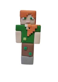 Figurka 3D Minecraft Alex z cukru na tort