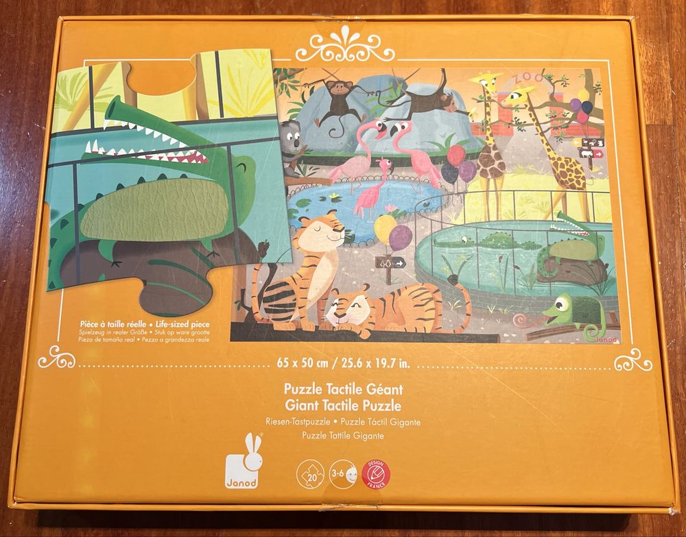 Puzzle Janod sensoryczne zoo