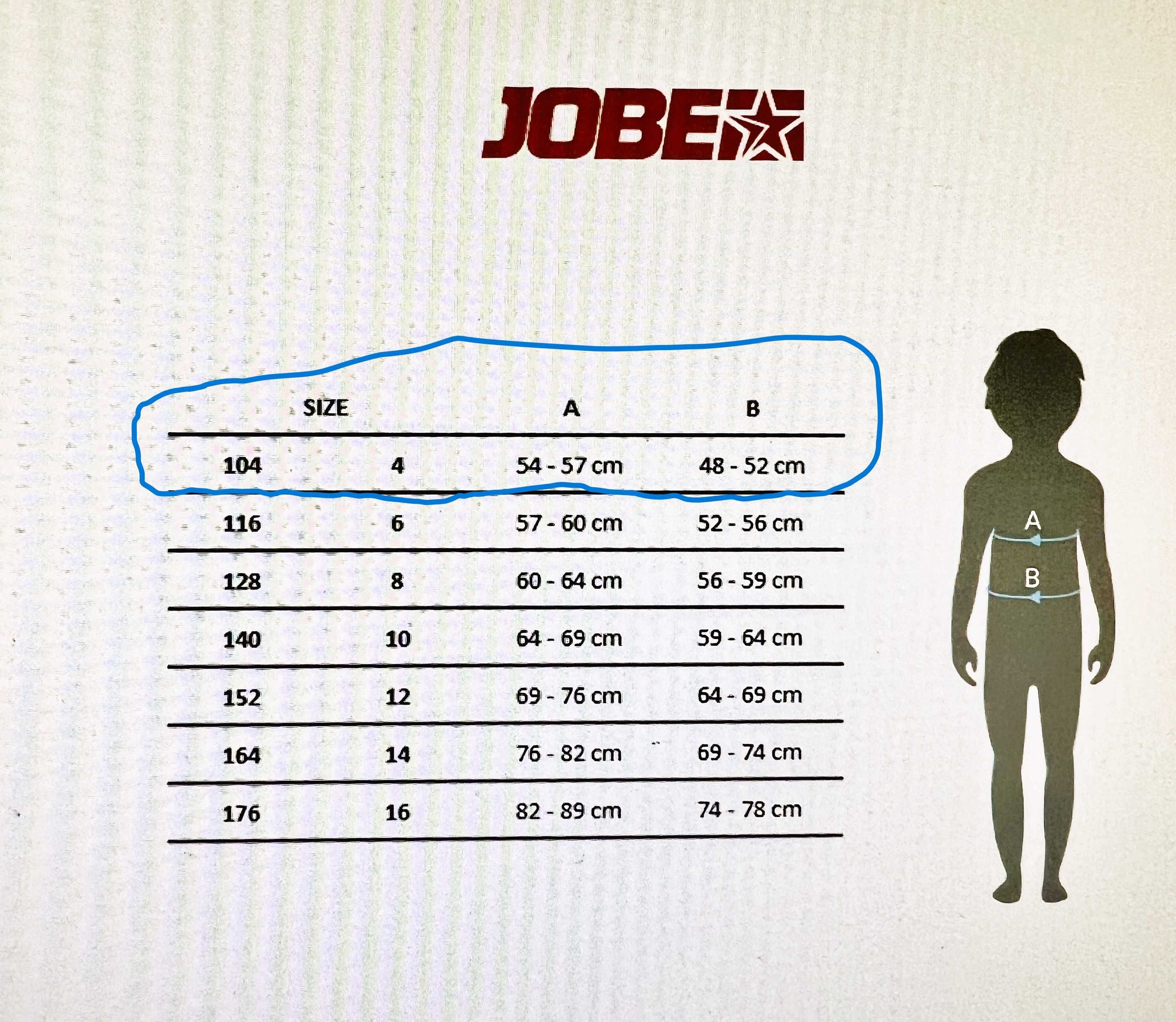 O fato de neopreno Jobe Boston de manga curta infantil