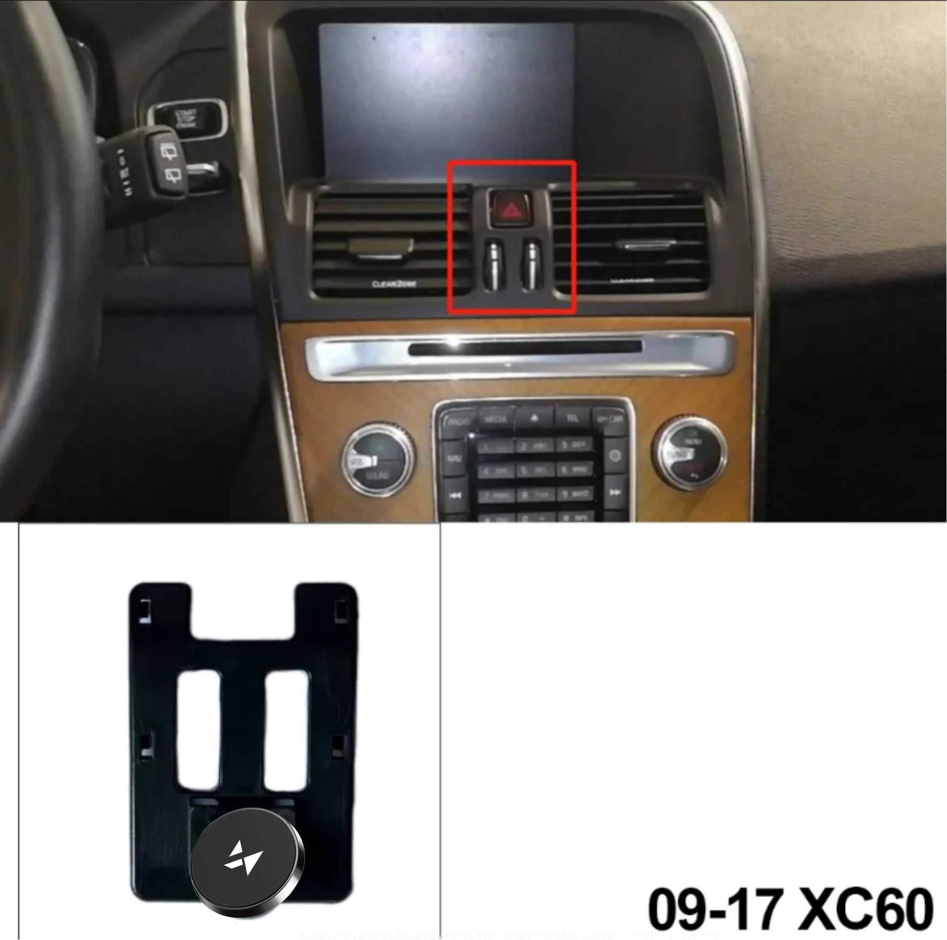 Volvo uchwyt magnetyczny Volvo XC60 XC90 S90 V90 S60 V60 XC40 telefon