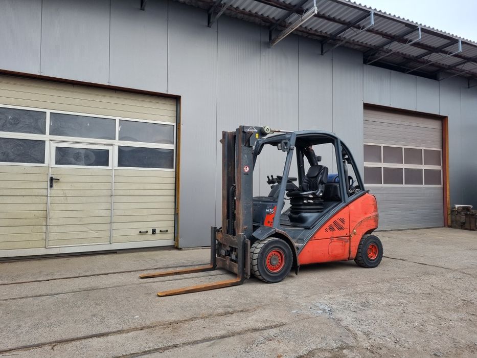Wózek widłowy Linde H35T, Rok 2009, Triplex 4.60 m, 4 sekcje