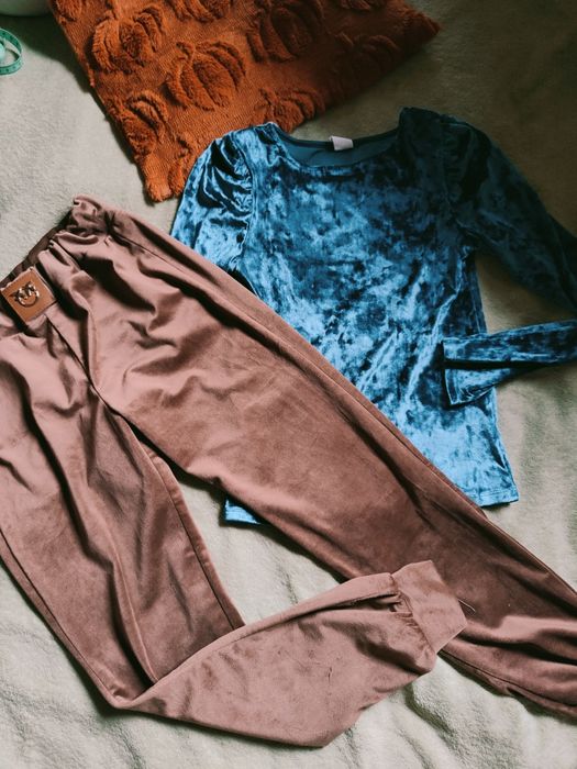 Dres welurowy dziewczęcy