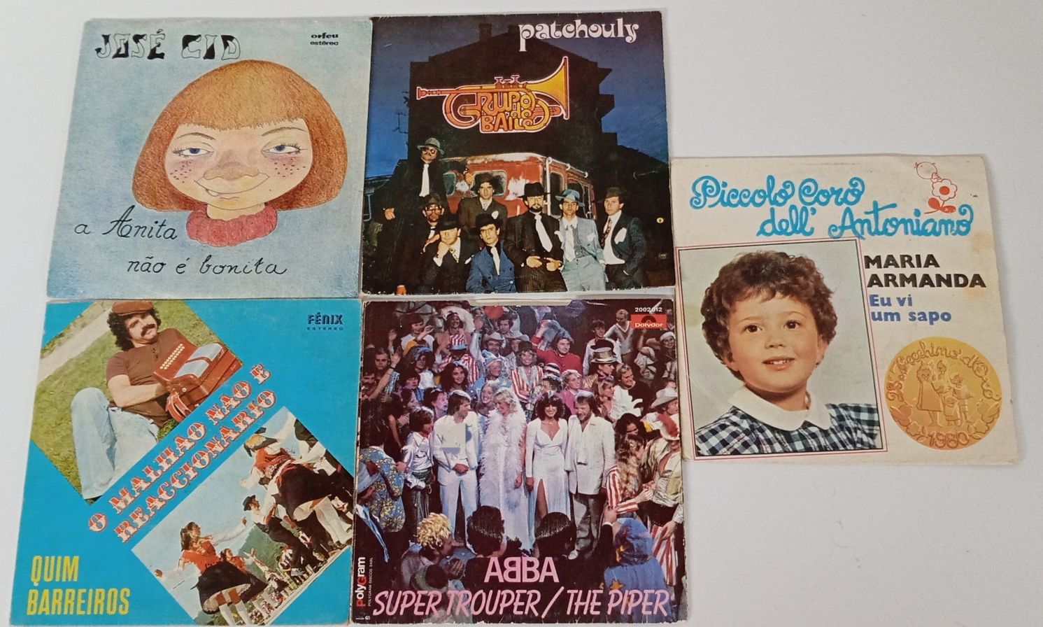 Discos Vinil 7" aBBa, José Cid,Quim Barreiros