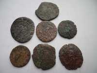 Lote de 6 moedas Romanas + 1 Medieval