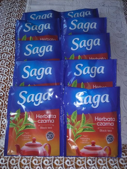 Super okazja! Zestaw 10paczek herbaty SAGA za 25zł