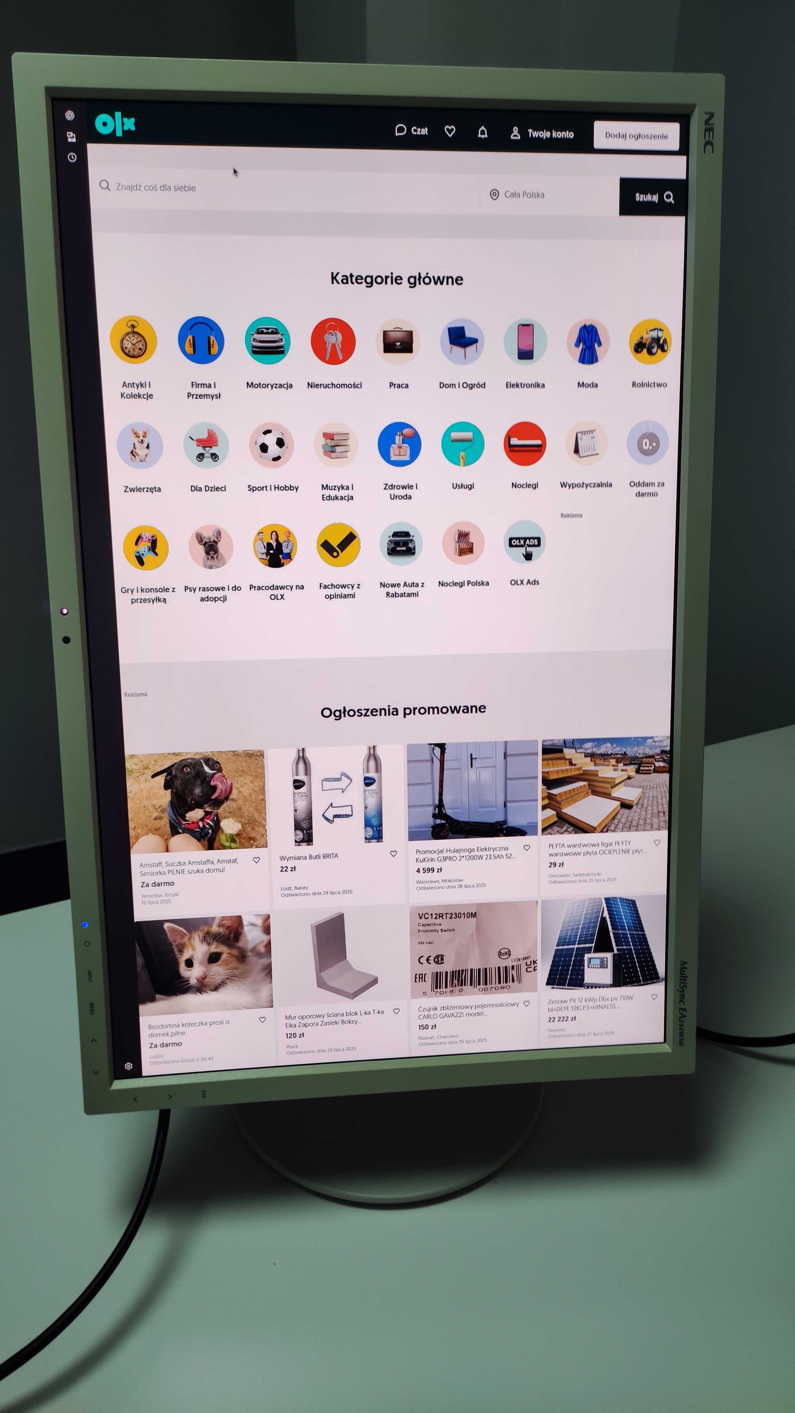 Monitor NEC ea244wmi 24" stan bardzo dobry
