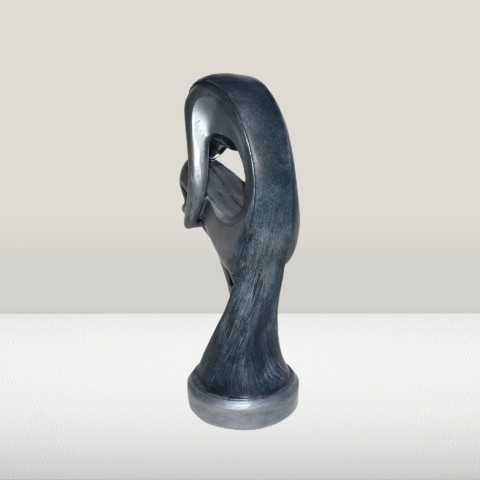 Corpo de mulher em marfinite pintada à mão (0,91 kg; Altura 24 cm)