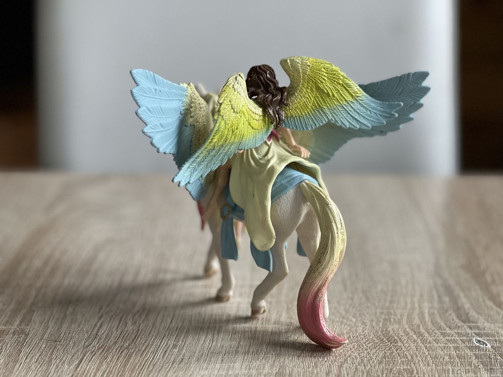 Koń pegaz schleich plus wróżka elfka figurka stan idealny