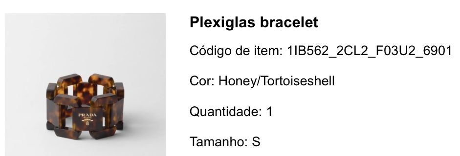 PRADA Pluseira plexi